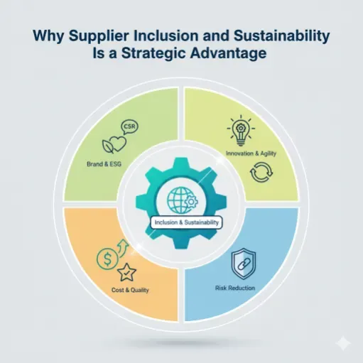 Suppliers grouped by diversity certification and ESG sustainability score