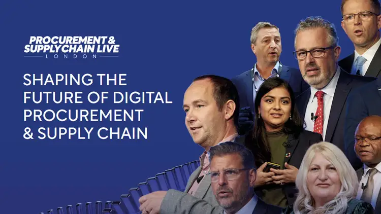Conference stage and audience at Procurement & Supply Chain Live London